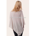 Basic poncho in 100% cashmere